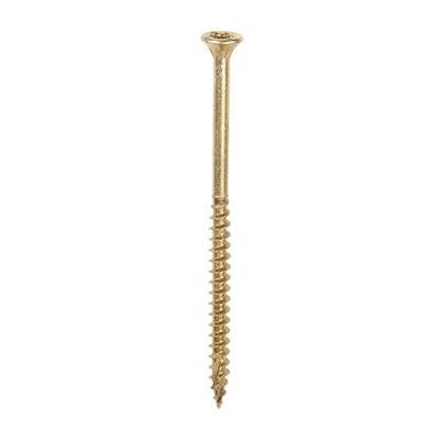 Timco C2 Clamp-Fix Multi-Purpose Premium Countersunk Woodscrews - 4.0 X 70 (200Pcs) Gold