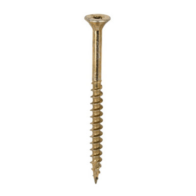 Timco C2 Clamp-Fix Multi-Purpose Premium Countersunk Gold Woodscrews6.0 X 80 (200Pcs) from B&Q