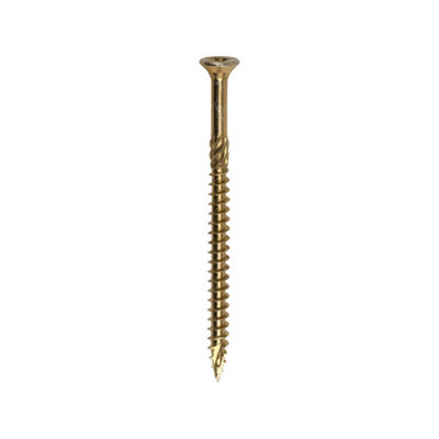 Timco C2 Clamp-Fix Multi-Purpose Premium Countersunk Woodscrews - 8.0 X 120 (50Pcs) Gold