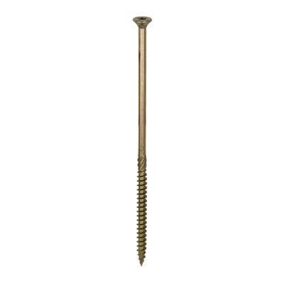 Timco C2 Clamp-Fix Multi-Purpose Premium Countersunk Woodscrews - 8.0 X 200 (50Pcs) Gold