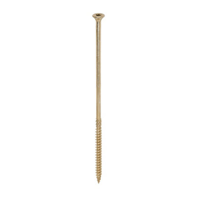 B&Q -  C2 Clamp-Fix Multi-Purpose Premium Countersunk Gold Woodscrews8.0 X 225 (50Pcs)