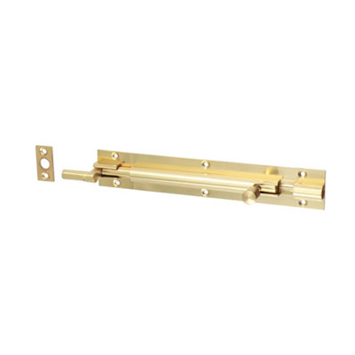 Timco Necked Barrel Bolt Polished Brass150 X 25mm from B&Q