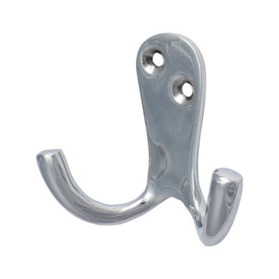 Timco - Double Robe Hook - Polished Chrome (X 24Mm - 1 Each) Size 47