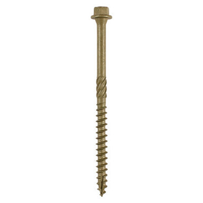 B&Q -  Timber Screws Hex Flange Head Exterior Green6.7 X 175 (50Pcs)