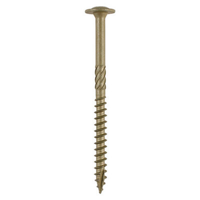 Timco Wafer Head Exterior Timber Screws - 6.7 X 75 (50Pcs) Green