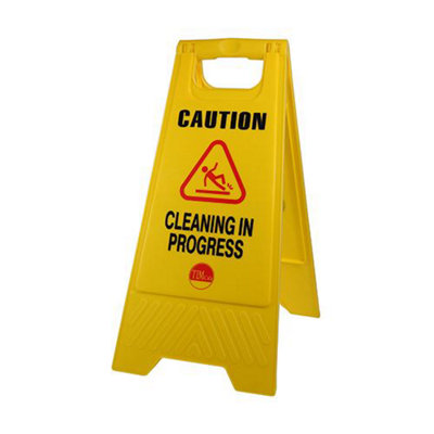 TimcoA-Frame Safety SignCaution Cleaning In Progress (Size 610 X 300 X 301 Each) from B&Q