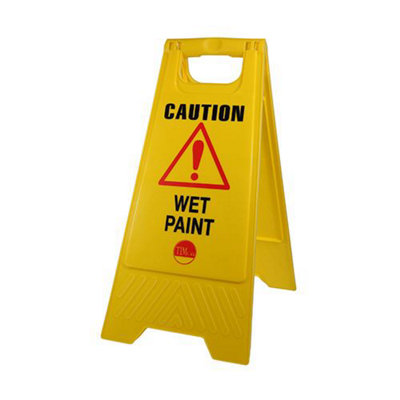 TimcoA-Frame Safety SignCaution Wet Paint (Size 610 X 300 X 301 Each) from B&Q