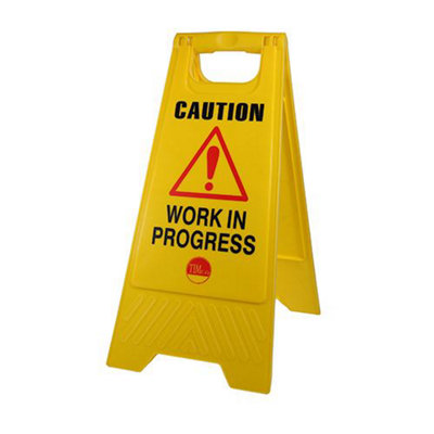 TimcoA-Frame Safety SignCaution Work In Progress (Size 610 X 300 X 301 Each) from B&Q