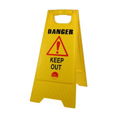 TimcoA-Frame Safety SignDanger Keep Out (Size 610 X 300 X 301 Each) from B&Q