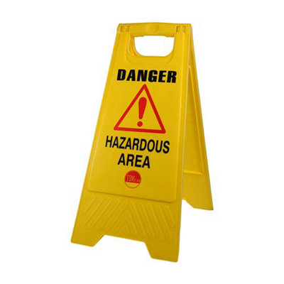 TimcoA-Frame Safety SignDanger Hazardous Area (Size 610 X 300 X 301 Each) from B&Q