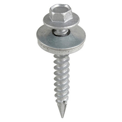 Timco Slash Point Sheet Metal To Timber Drill Screw Exterior Silver With Epdm Washer6.3 X 125 from B&Q