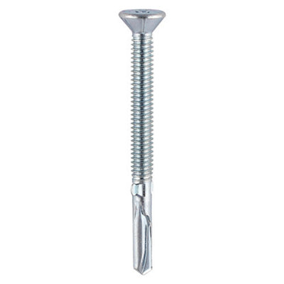 Timco Self-Drilling Wing-Tip Steel To Timber Heavy Section Silver Drill Screw5.5 X 100 from B&Q