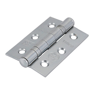 Timco Ball Bearing Hinges Grade 7 Steel Polished Chrome - 76 X 51 X 2.2