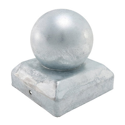 Timco Ball Fence Post Cap Hot Dipped Galvanised50mm from B&Q