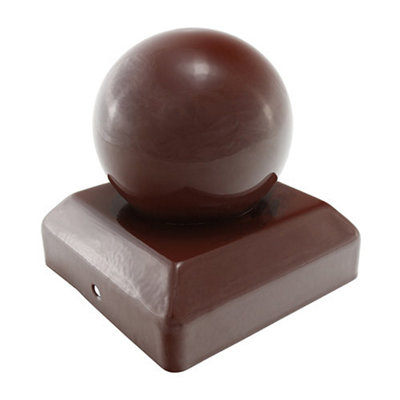 Timco Ball Fence Post Cap Oxide Red100mm from B&Q