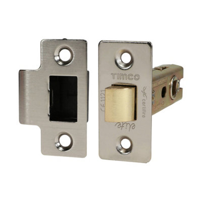Timco Tubular Latch Satin Nickel76mm from B&Q