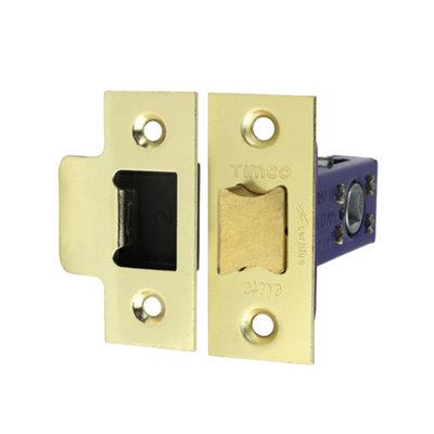 Timco Architectural Tubular Latch Electro Brass & Satin Nickel64mm from B&Q