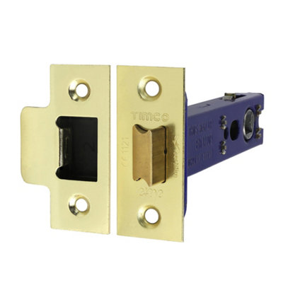 Timco Architectural Tubular Latch Electro Brass & Satin Nickel103mm from B&Q