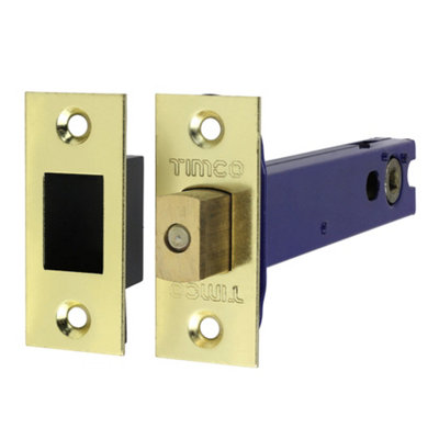 Timco Architectural Tubular Deadbolt Electro Brass & Satin Nickel128mm from B&Q