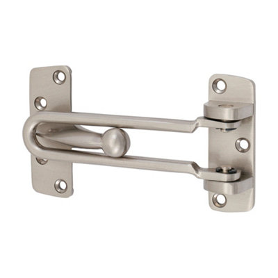 Timco Door Restrictor Satin Chrome107mm from B&Q
