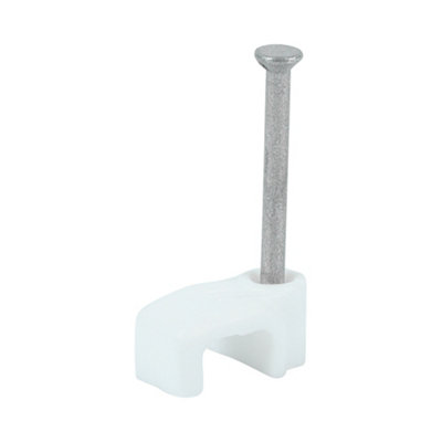 TimcoFlat Cable ClipsWhite (Size To Fit 1.0mm100 Pieces) from B&Q