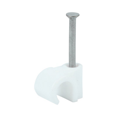 TimcoRound Cable ClipsWhite (Size To Fit 7.0mm100 Pieces) from B&Q