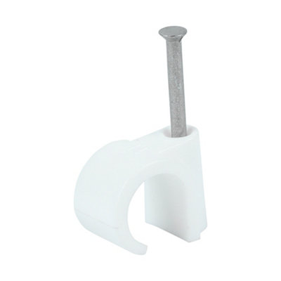 TimcoRound Cable ClipsWhite (Size To Fit 14.0mm100 Pieces) from B&Q