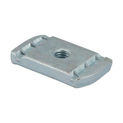 Timco Channel Nuts Without Spring SilverM6 from B&Q