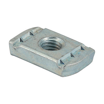 Timco Channel Nuts Without Spring SilverM12 from B&Q