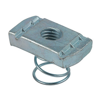 Timco Channel Nuts Short Spring SilverM10 from B&Q