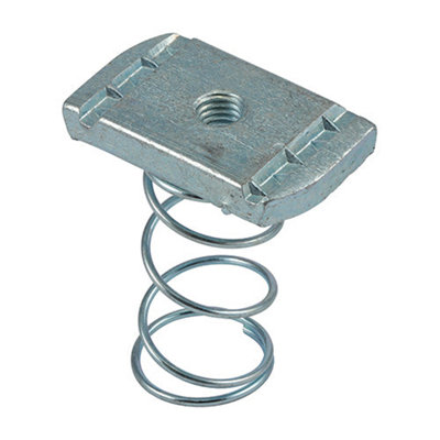 Timco Channel Nuts Long Spring SilverM6 from B&Q