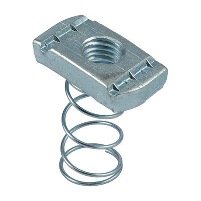 Timco Channel Nuts Long Spring SilverM12 from B&Q