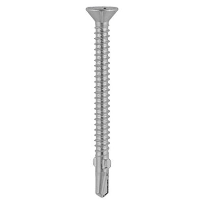 Timco Self-Drilling Wing-Tip Steel To Timber Light Section Exterior Silver Drill Screw4.2 X 38 from B&Q
