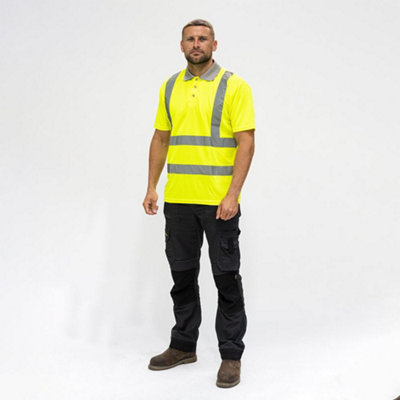 TimcoHi-Visibility Polo ShirtShort SleeveYellow (Size Large1 Each) from B&Q