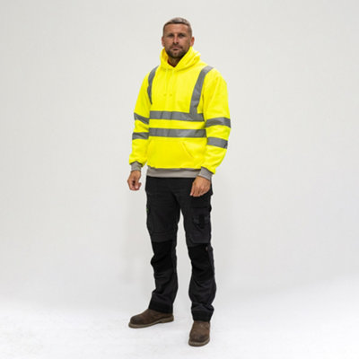TimcoHi-Visibility Sweatshirt With HoodYellow (Size Large1 Each) from B&Q