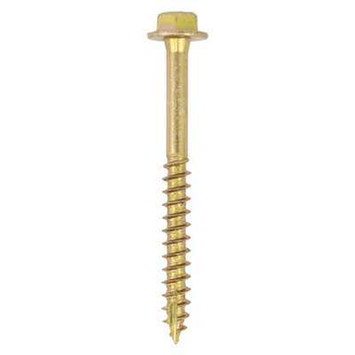 Timco Solo Advanced Hex Head Gold Coach Woodscrews6.0 X 40 (12Pcs) from B&Q