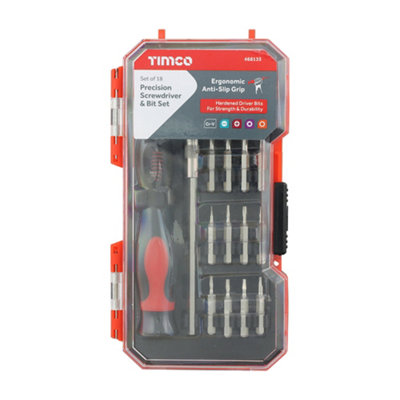 Timco Precision Screwdriver Bit Set 18Pcs from B&Q