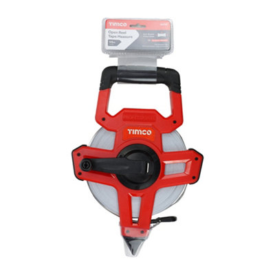 Timco Open Reel Tape Measure 50M X 13mm from B&Q