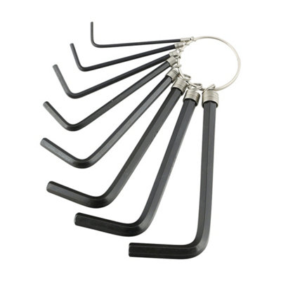 Timco - Hex Key Keyring Set (Size 8Pcs - 8 Pieces)