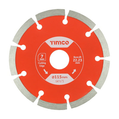 Timco General Purpose Diamond Blade Segmented 115 X 22.2 from B&Q