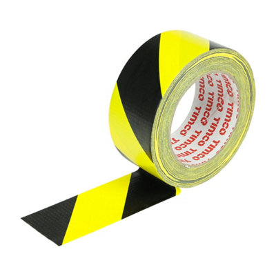 Timco Hazard Warning Cloth Tape Yellow And Black - 33M X 50Mm (1 Pack Roll) - Image 5