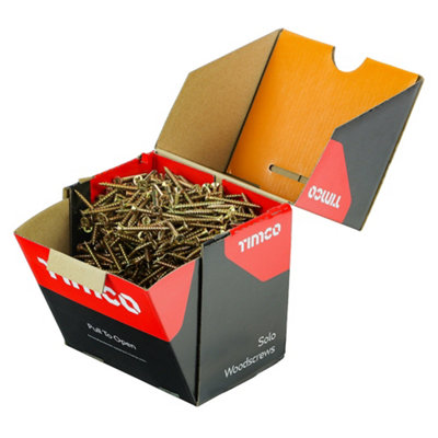 Timco Solo Countersunk Gold Woodscrews4.0 X 40 (1000Pcs) from B&Q