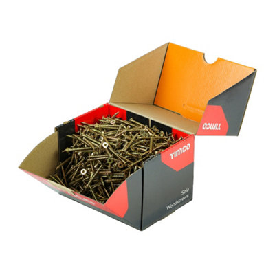 Timco Solo Countersunk Gold Woodscrews5.0 X 50 (1000Pcs) from B&Q