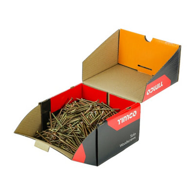 Timco Solo Countersunk Gold Woodscrews5.0 X 80 (1000Pcs) from B&Q