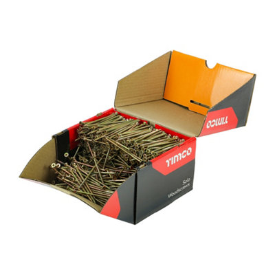 Timco Solo Countersunk Woodscrews - 5.0 X 100 (1000Pcs) Gold