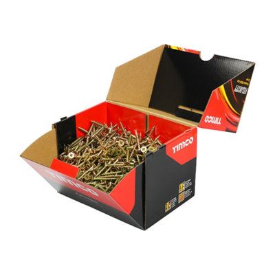 Timco Yellow - Velocity Premium Multi-Use Screws - Pz - Double Countersunk - (X 40 - 1000 Pieces) Size 5.0