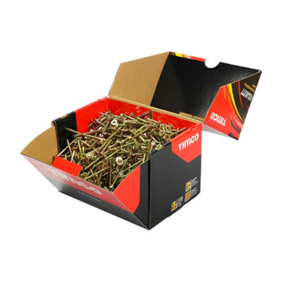 Timco - Velocity Premium Multi-Use Screws - Pz - Double Countersunk - (Size 5.0 X 50 - 1000 Pieces) Yellow