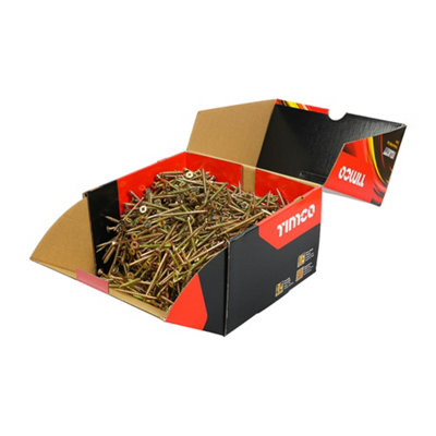 Timco - Velocity Premium Multi-Use Screws - Pz - Double Countersunk - (Size 5.0 X 70 - 1000 Pieces) Yellow