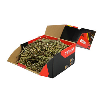 Timco - Velocity Premium Multi-Use Screws - Pz - Double Countersunk - (Size 5.0 X 100 - 1000 Pieces) Yellow