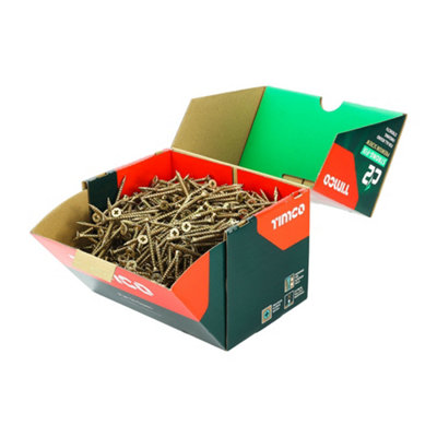 Timco C2 Strong-Fix Multi-Purpose Premium Countersunk Gold Woodscrews5.0 X 50 (1000Pcs) from B&Q